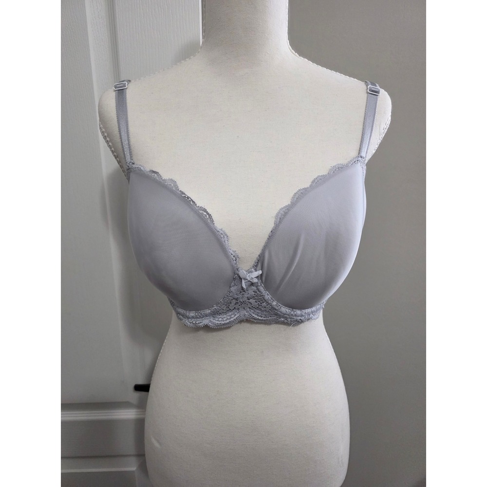 Victoria's‎ Secret Dream Angels Lined Demi Bra Silver Gray Lace 32DDD Capsule